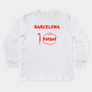 Barcelona Futbol Kids Long Sleeve T-Shirt